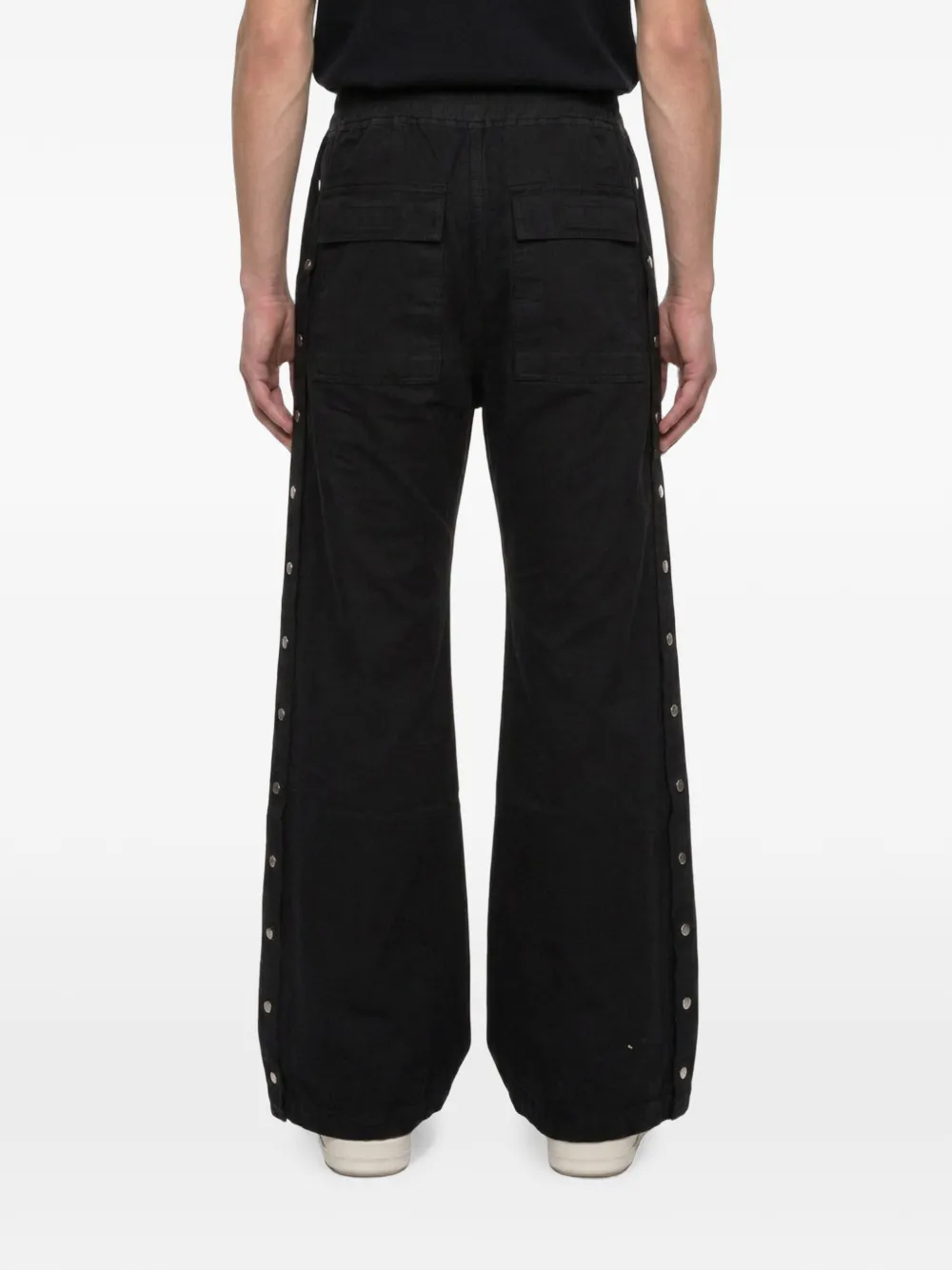 Rick Owens DRKSHDW Broek met wijde pijpen en trekkoord Zwart