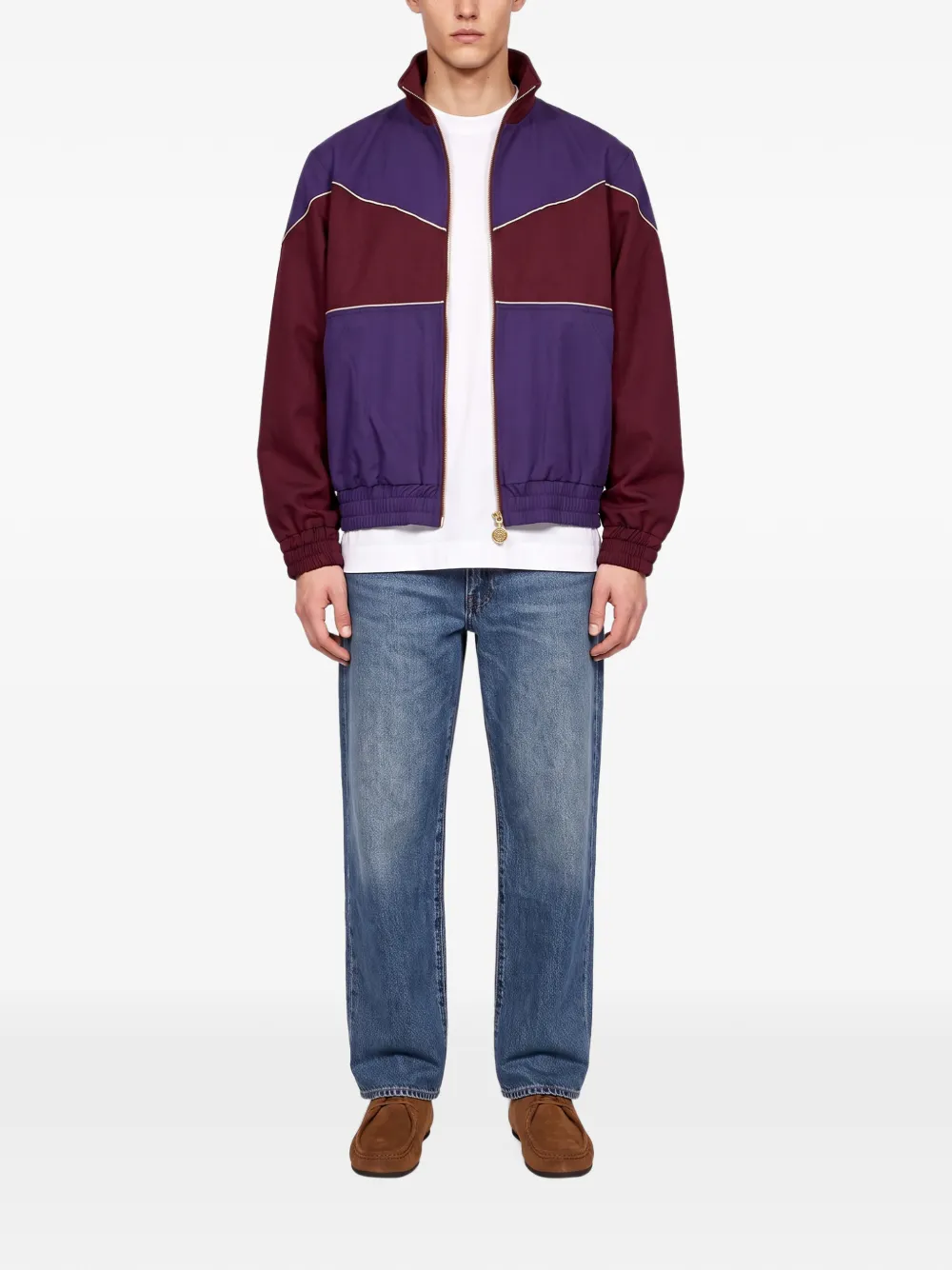Drôle De Monsieur colour-block zip-up track jacket Paars