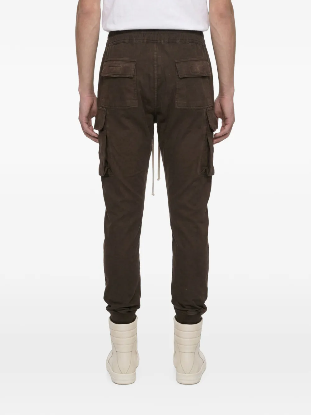 Rick Owens DRKSHDW Cargo broek met trekkoord Bruin