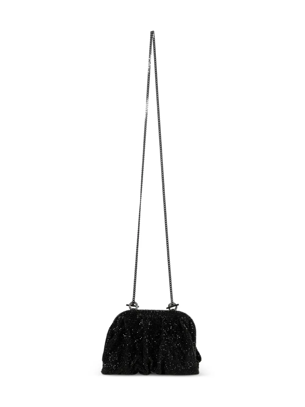 Benedetta Bruzziches Venus La Petite crystal-embellished ruched crossbody bag - Nero