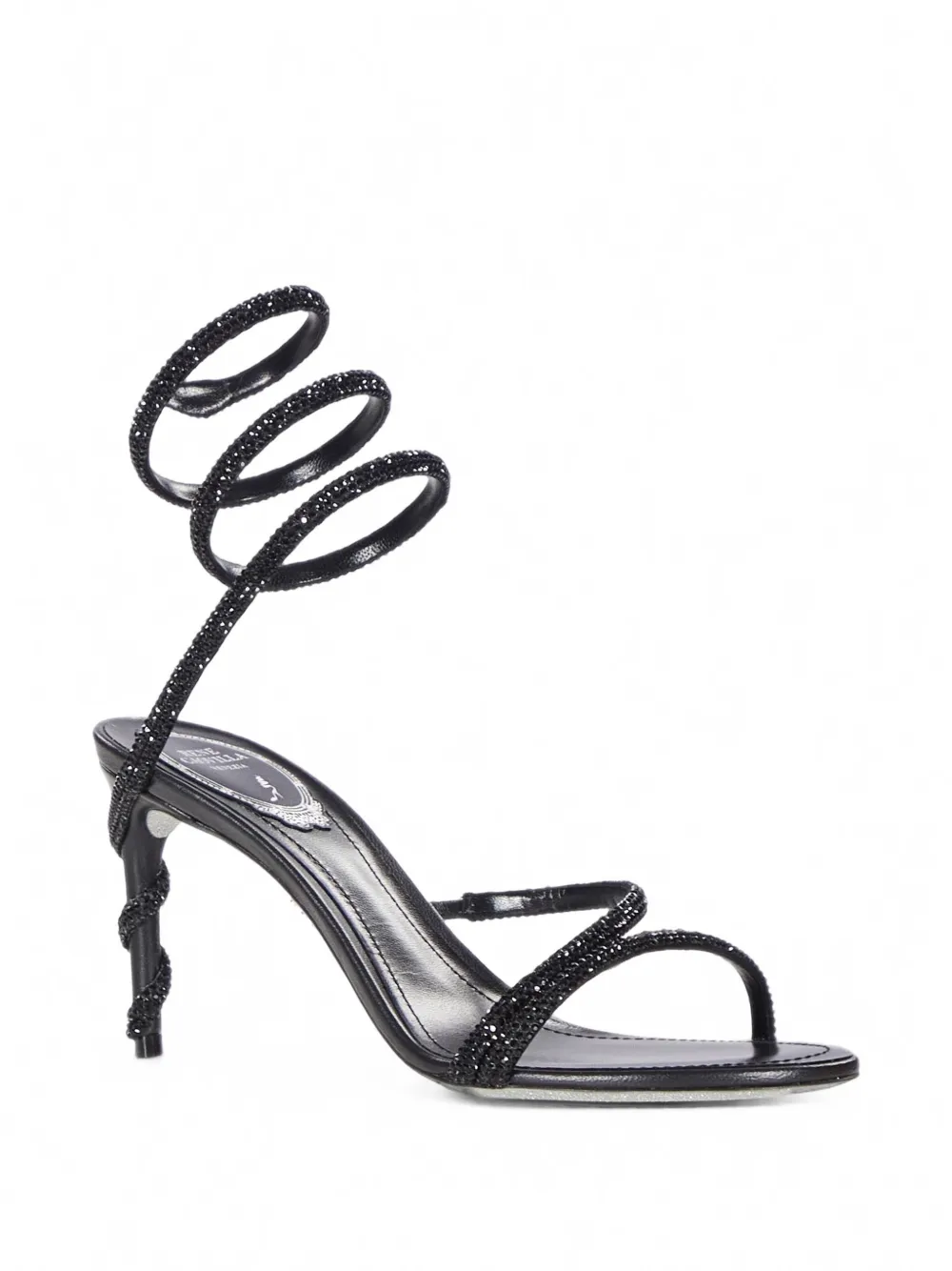 René Caovilla Margot crystal-embellished sandals Zwart