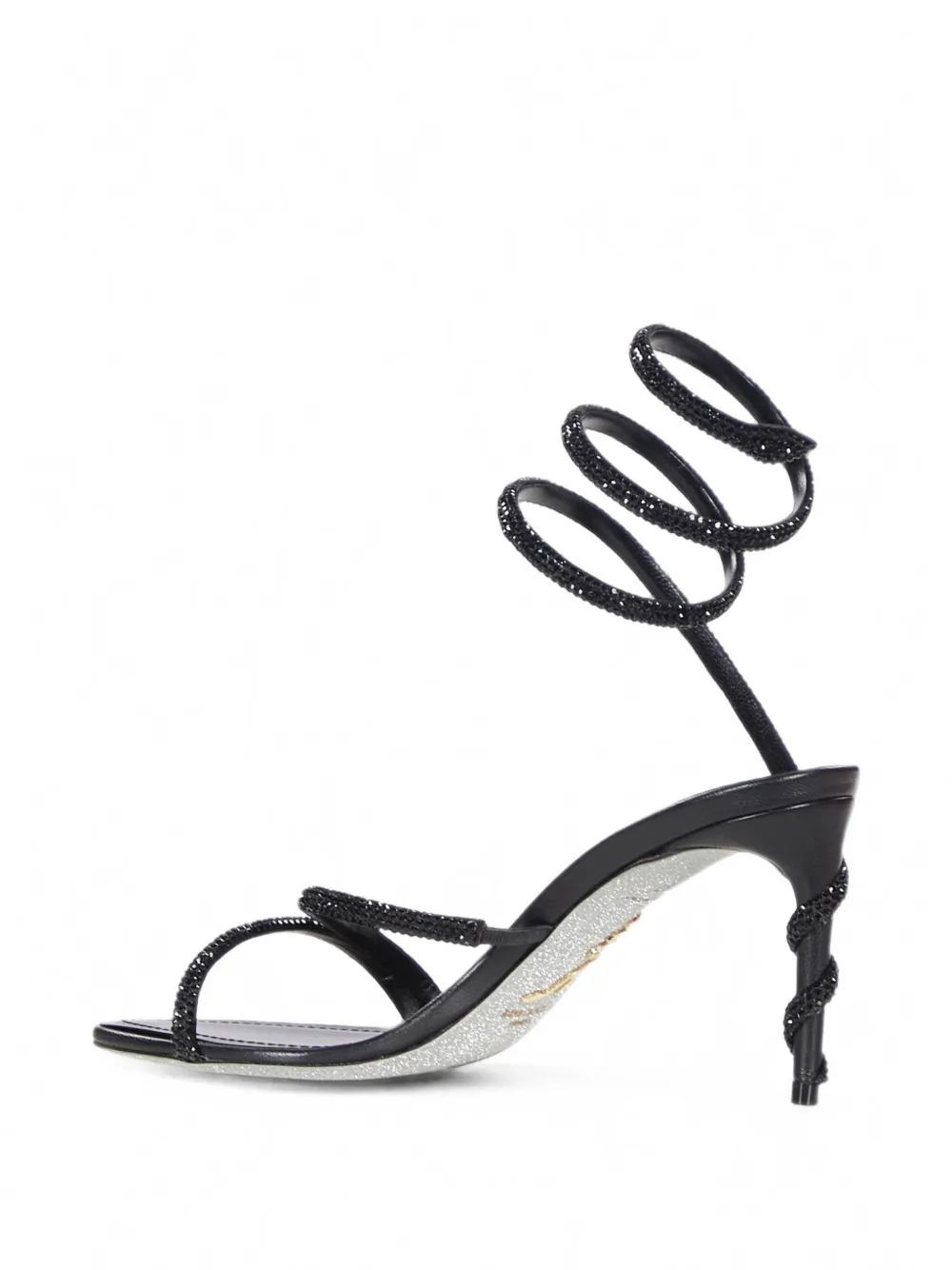 René Caovilla Margot crystal-embellished sandals Zwart