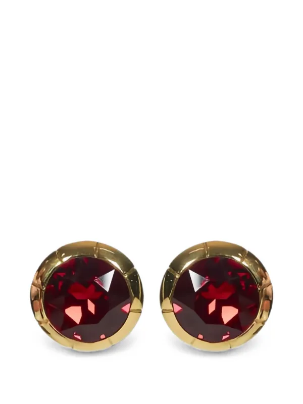 Alessandra Rich Crystal-embellished Clip-on Earrings in Gold