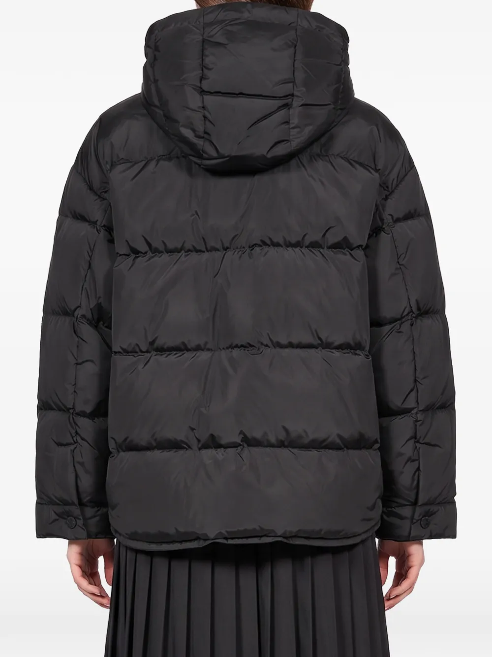 Weekend Max Mara hooded quilted coat Zwart