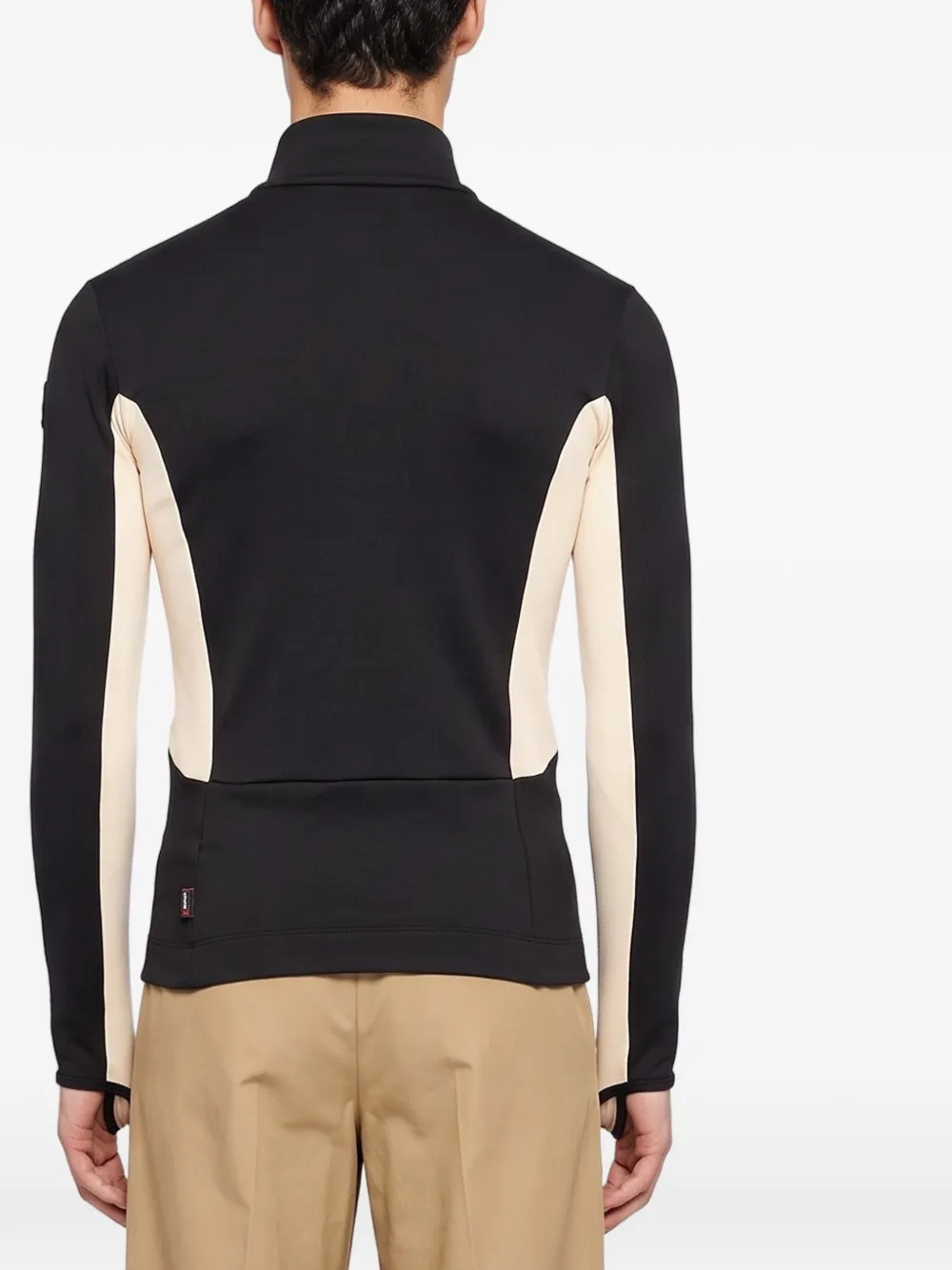 Moncler Grenoble panelled half-zip sweater Zwart
