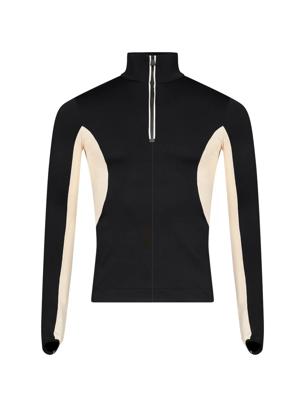 Moncler Grenoble panelled half-zip sweater Zwart