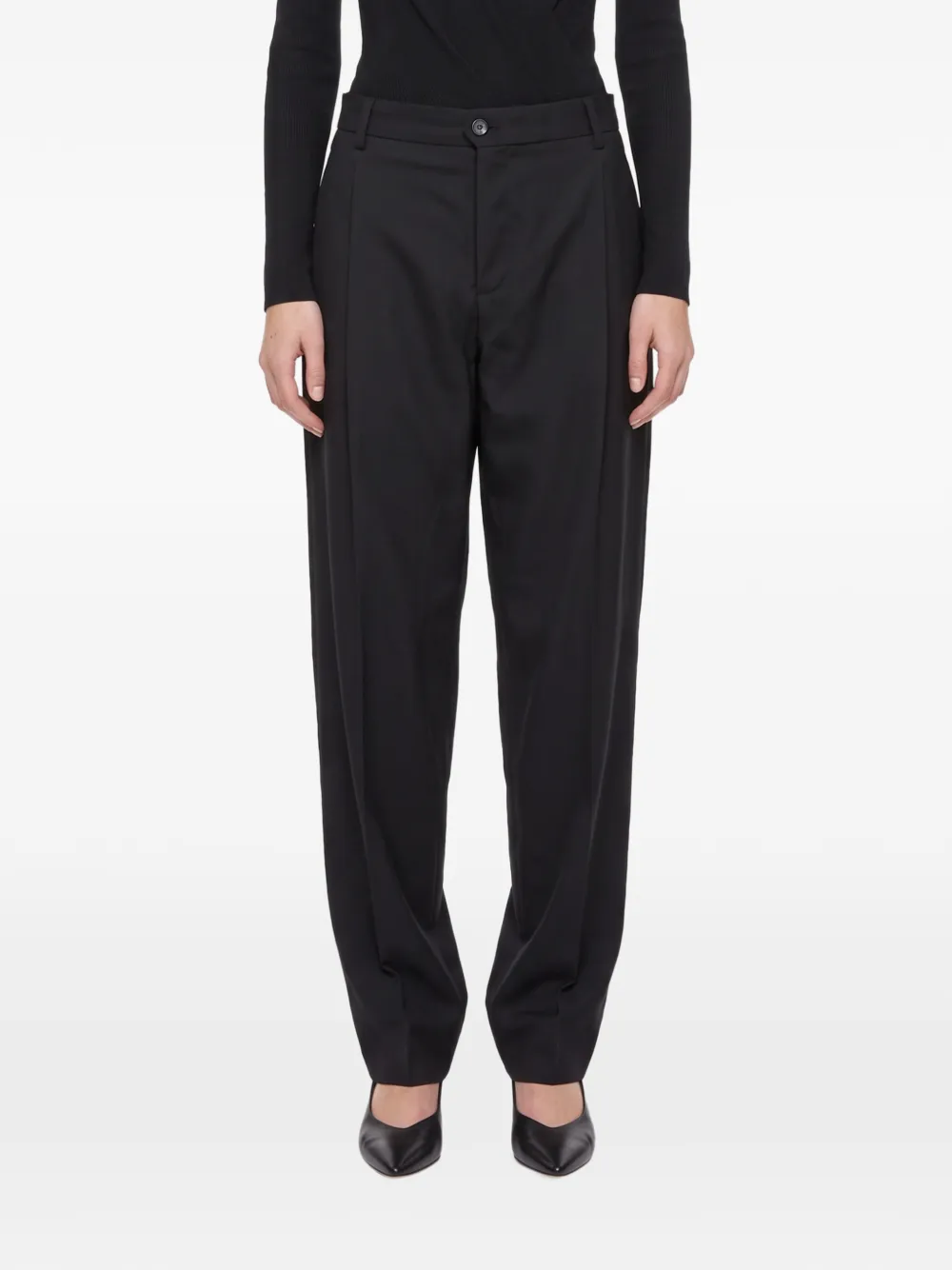 Briglia 1949 pleated straight-leg trousers Zwart
