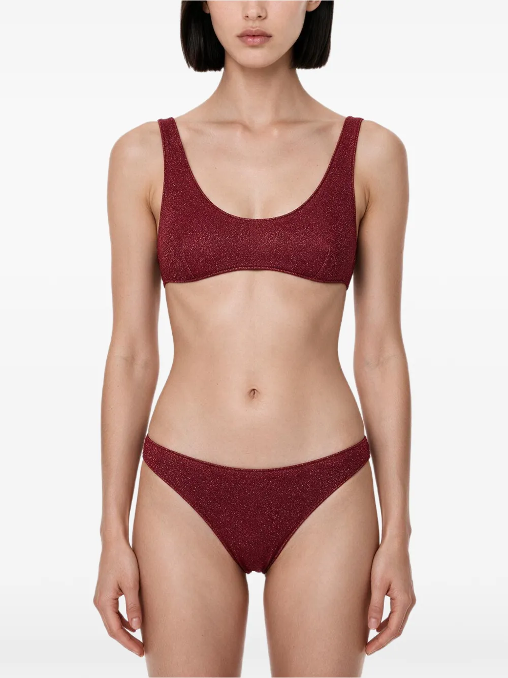 Oséree Lumière bikini met glitters-effect Rood