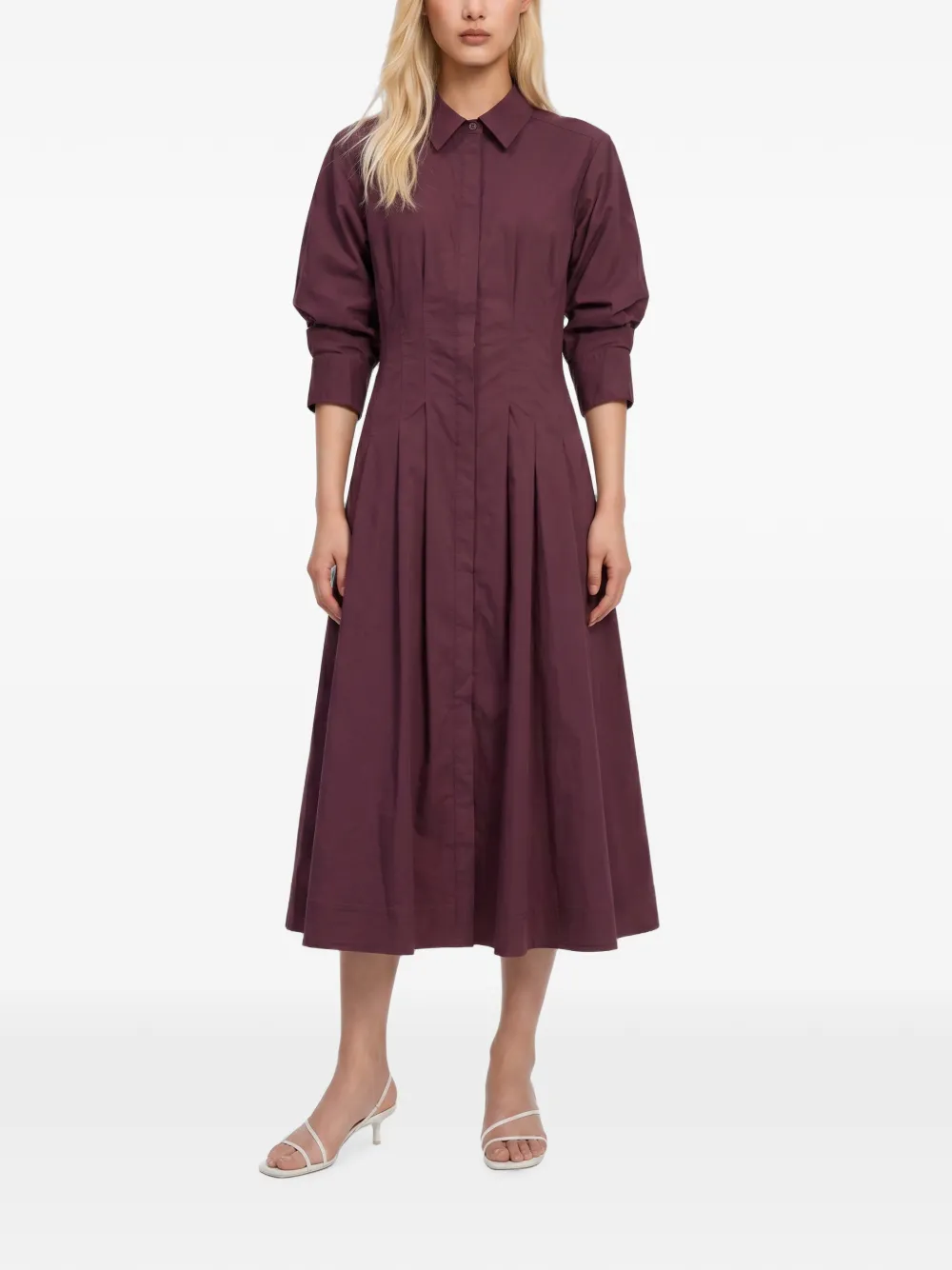 SIMKHAI Blousejurk met geplooide taille Paars