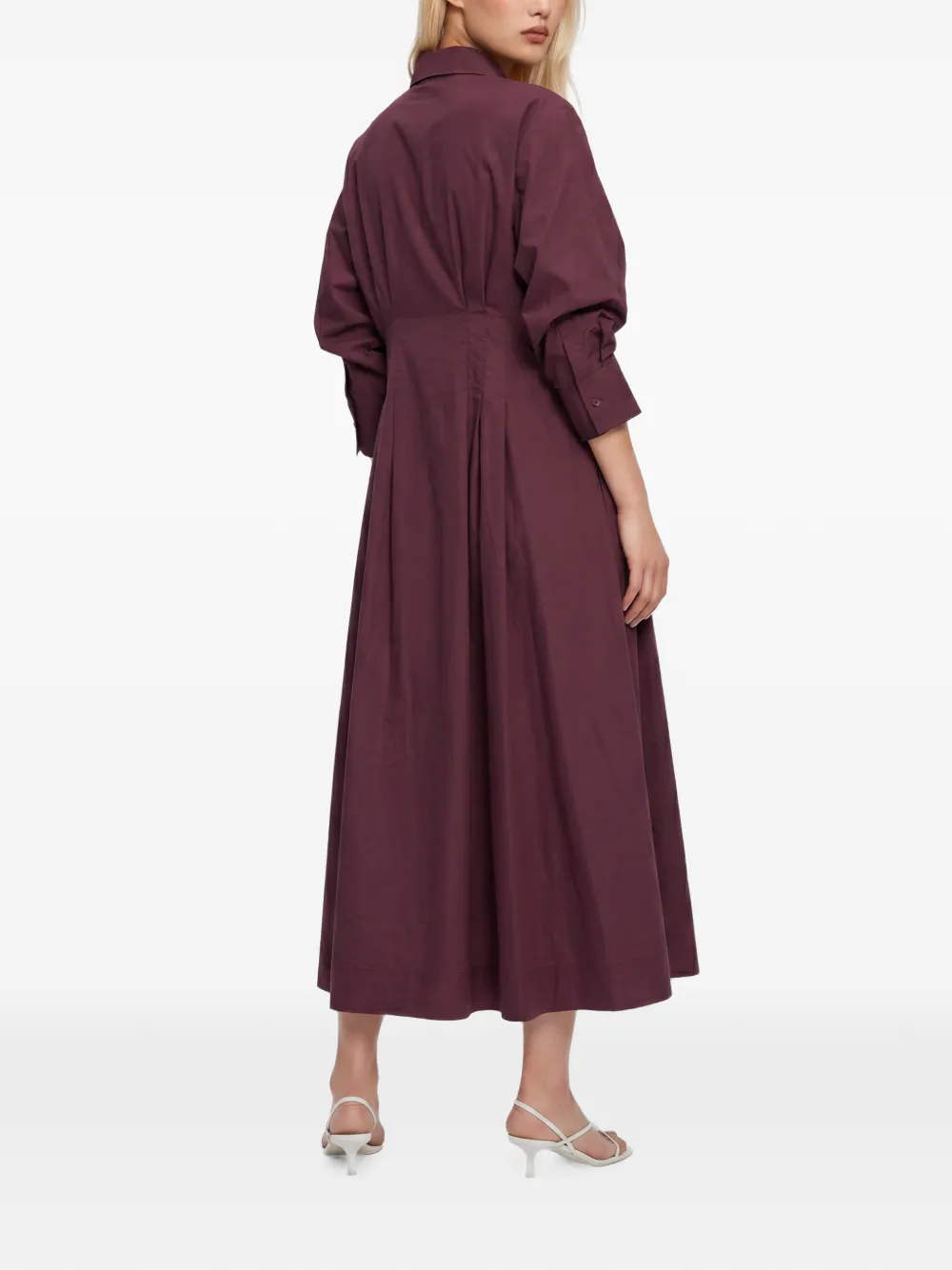 SIMKHAI Blousejurk met geplooide taille Paars