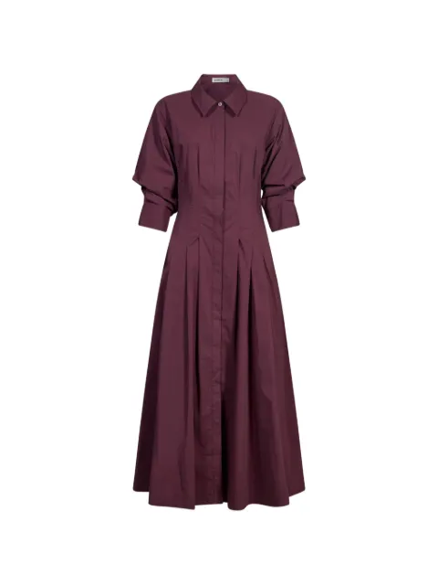 SIMKHAI  Jazz pleated-waist midi shirt dress