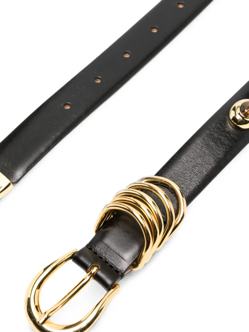 Déhanche Hollyhock Stone riem verfraaid met studs Zwart