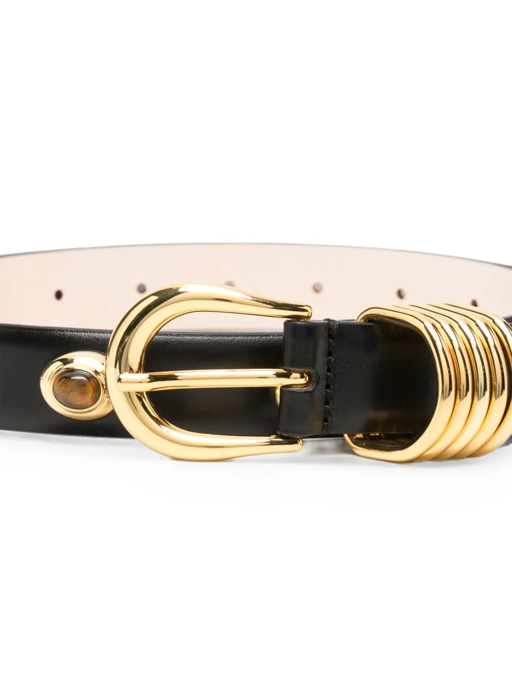 Déhanche Hollyhock Stone riem verfraaid met studs Zwart