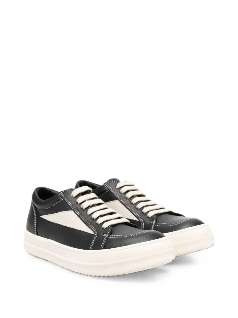 Rick Owens Kids leather lace-up sneakers - Nero