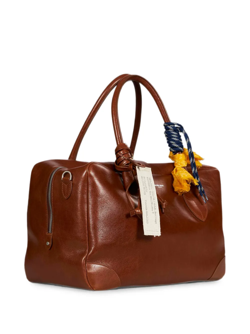Golden Goose Medium Vita tas van lichtbruin leer met bedels en zilveren details