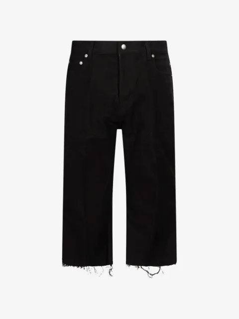 Rick Owens raw-cut cropped trousers