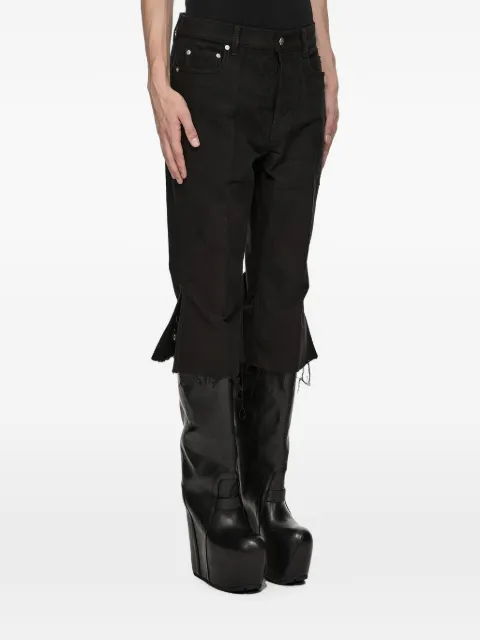 Rick Owens raw-cut cropped trousers