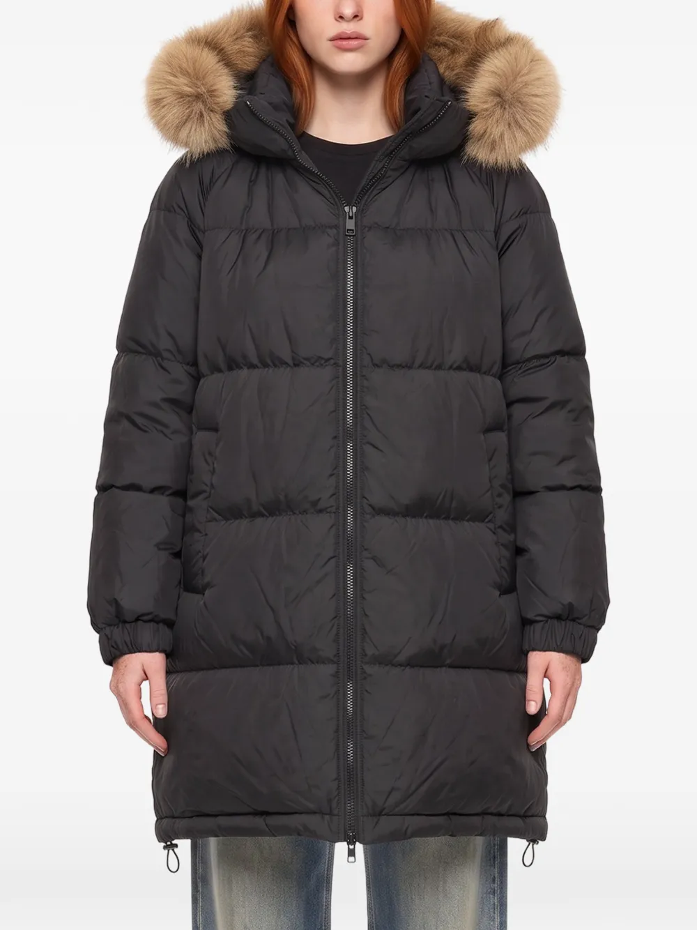 Weekend Max Mara padded hooded coat Zwart