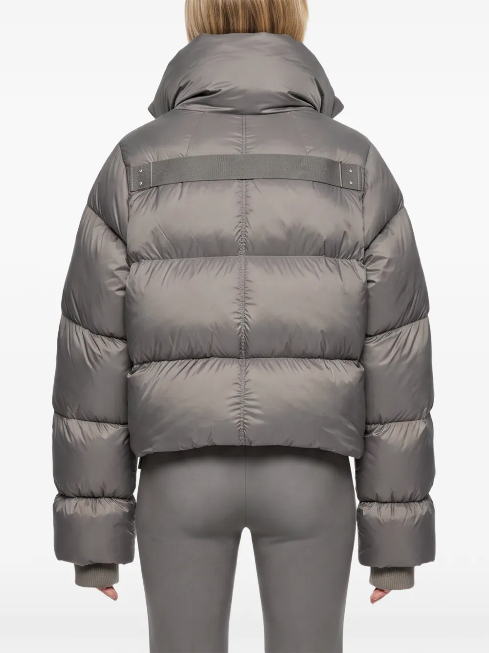 Rick Owens Gewatteerd jack met trechterhals Grijs