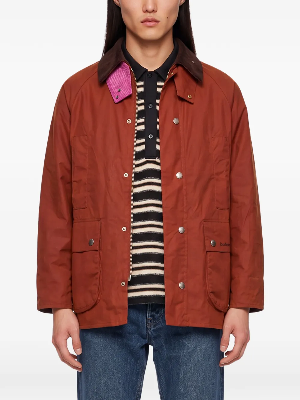 Barbour x Paul Smith Beaufort waxed jacket Bruin