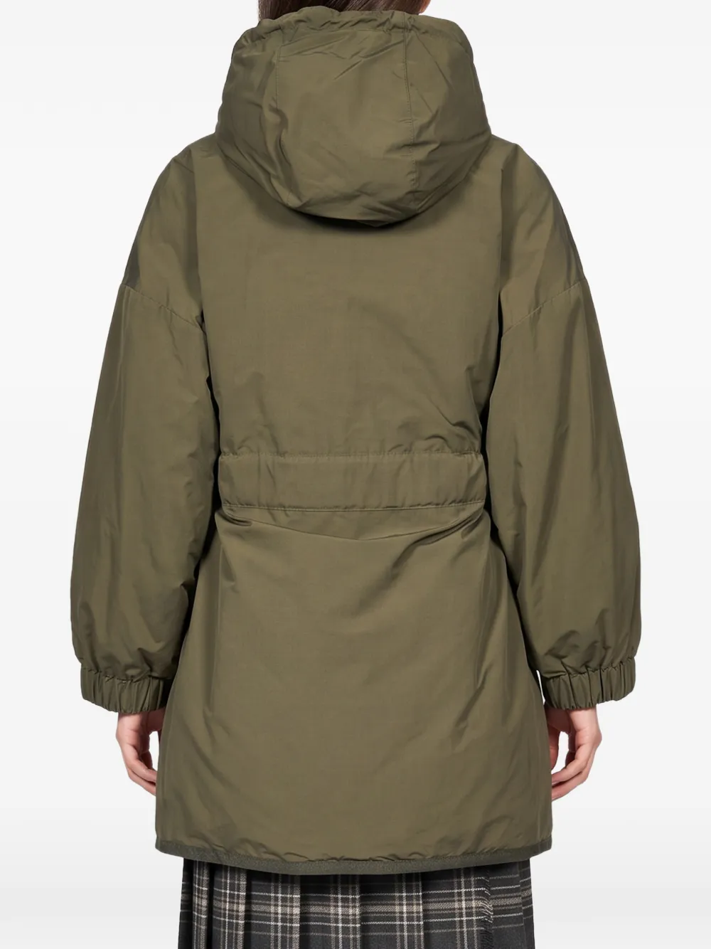 Weekend Max Mara reversible parka in water-repellent plain-weave fabric Groen