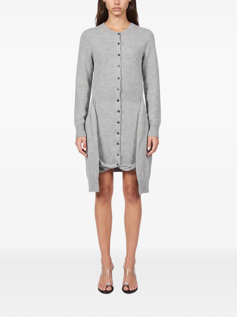 Alexander Wang pre-styled tied sleeve cardigan dress Grijs
