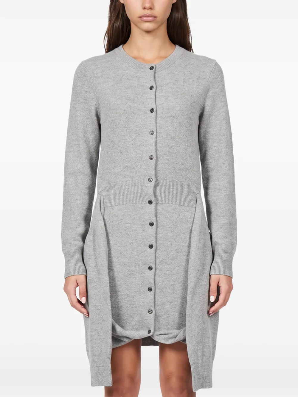 Alexander Wang pre-styled tied sleeve cardigan dress Grijs
