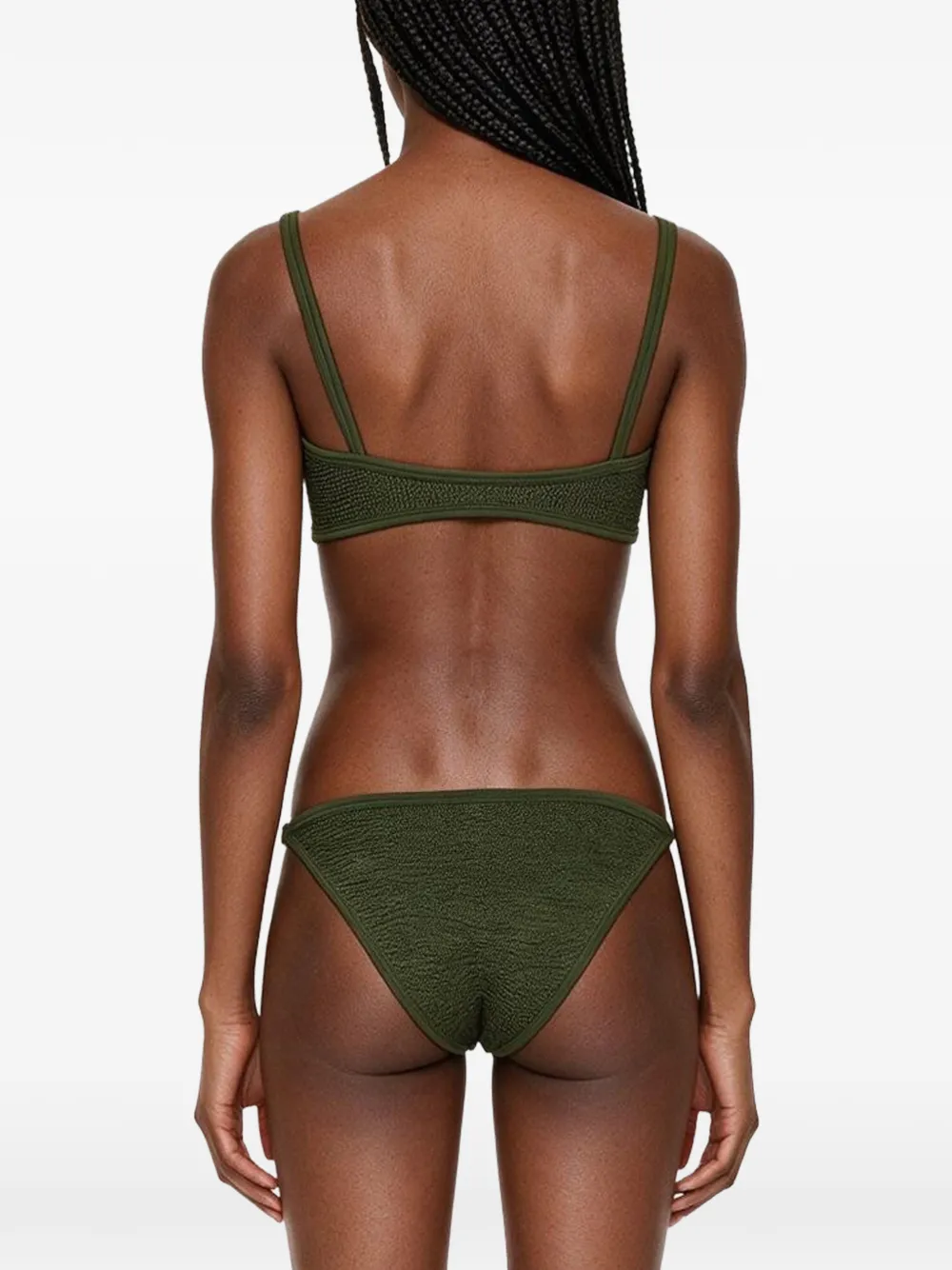 Hunza G Bikini met seersucker-effect Groen