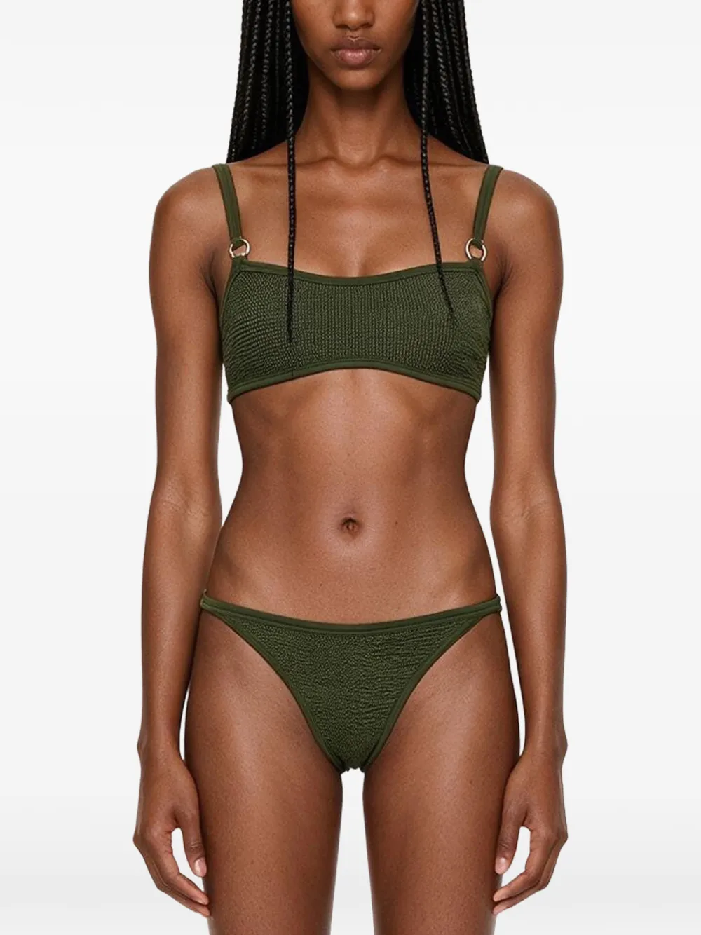 Hunza G Bikini met seersucker-effect Groen