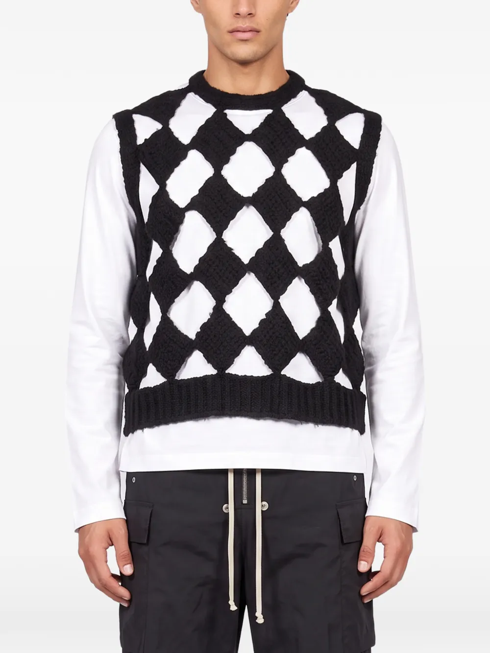 Rick Owens Sarutanya top met uitgesneden details Zwart