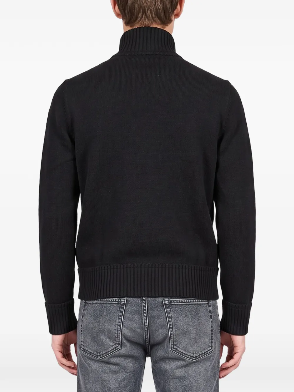 Moncler quilted-panel cardigan Zwart