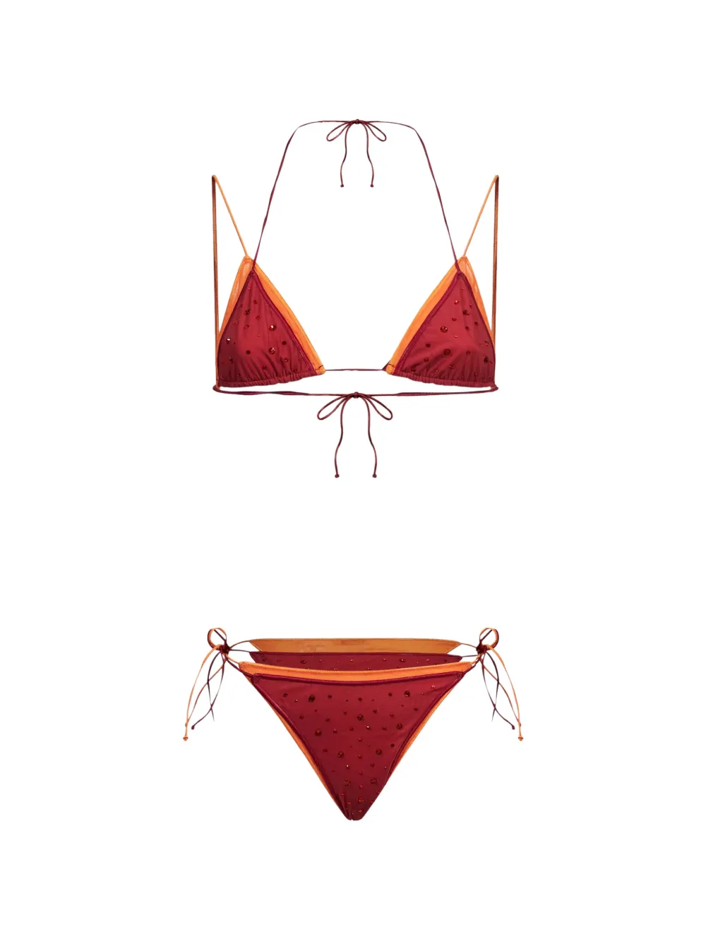 Oséree crystal-embellished bikini - Rosso
