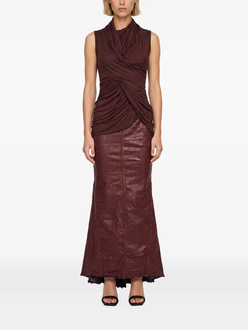 Rick Owens Lilies Gedrapeerde top Rood