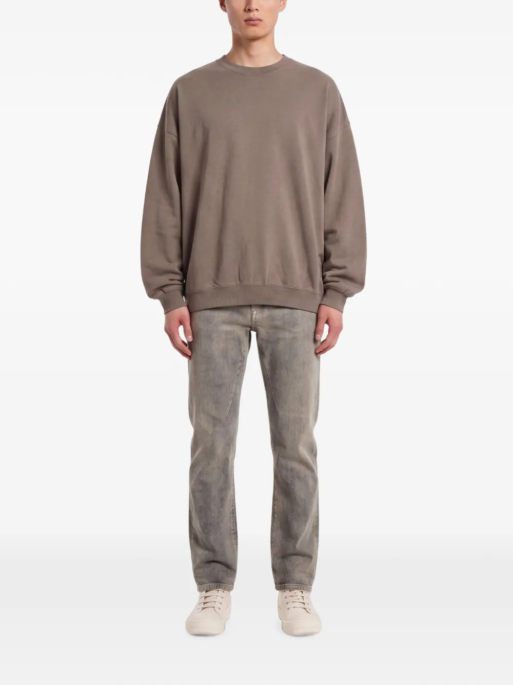 Rick Owens DRKSHDW Trui met ronde hals en verlaagde schouders Grijs