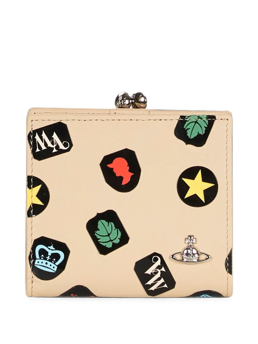 Vivienne Westwood graphic-print Orb-plaque wallet - Toni neutri