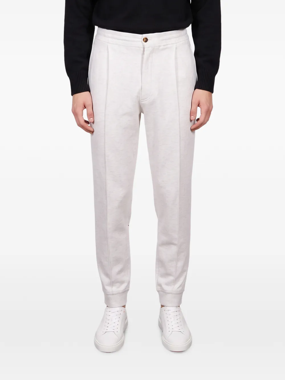 Brunello Cucinelli Techno katoenen badstof broek Beige