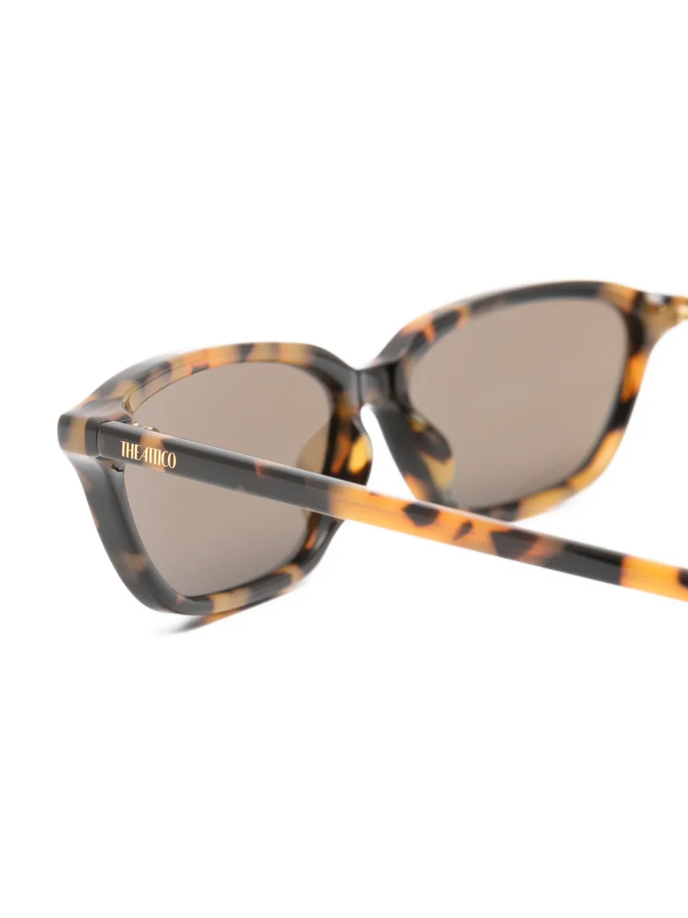 The Attico x Linda Farrow Libby zonnebril Bruin