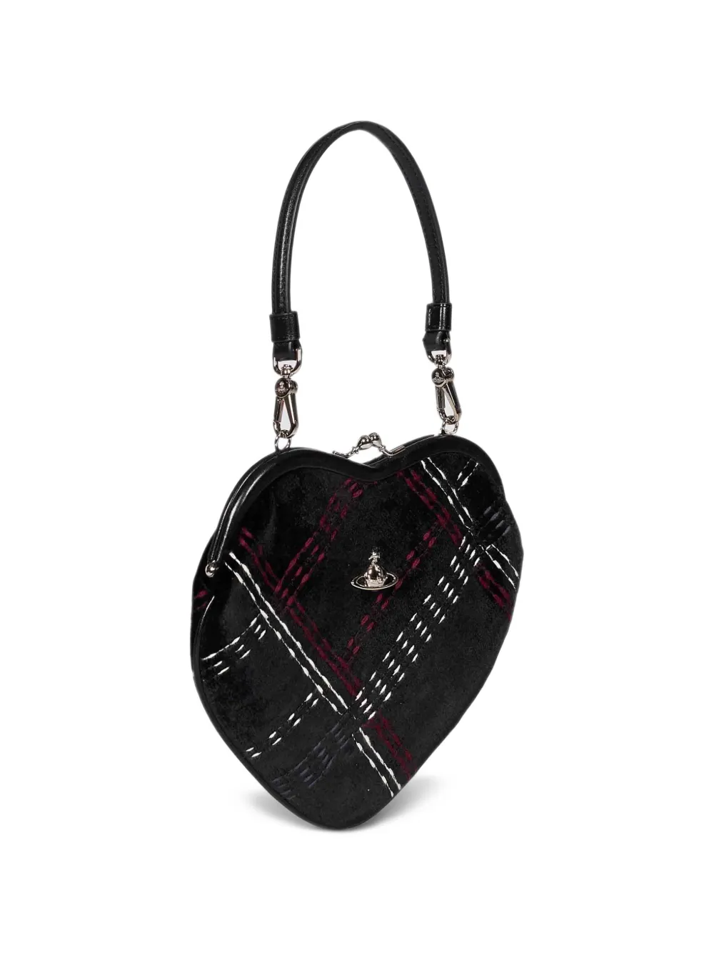 Vivienne Westwood Belle Heart frame purse tote bag Zwart