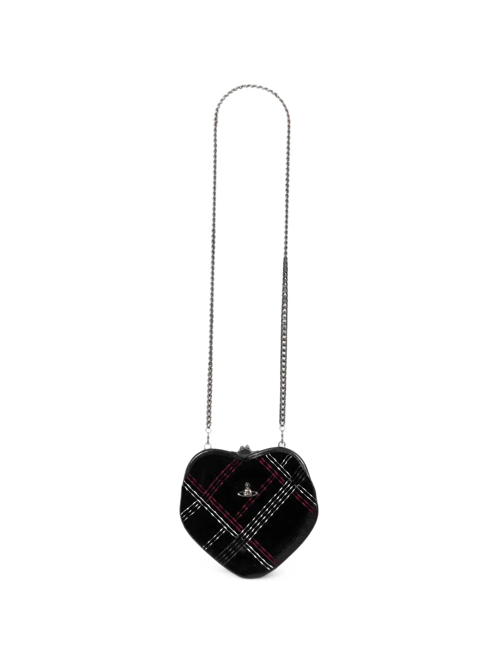 Vivienne Westwood Belle Heart frame purse tote bag Zwart