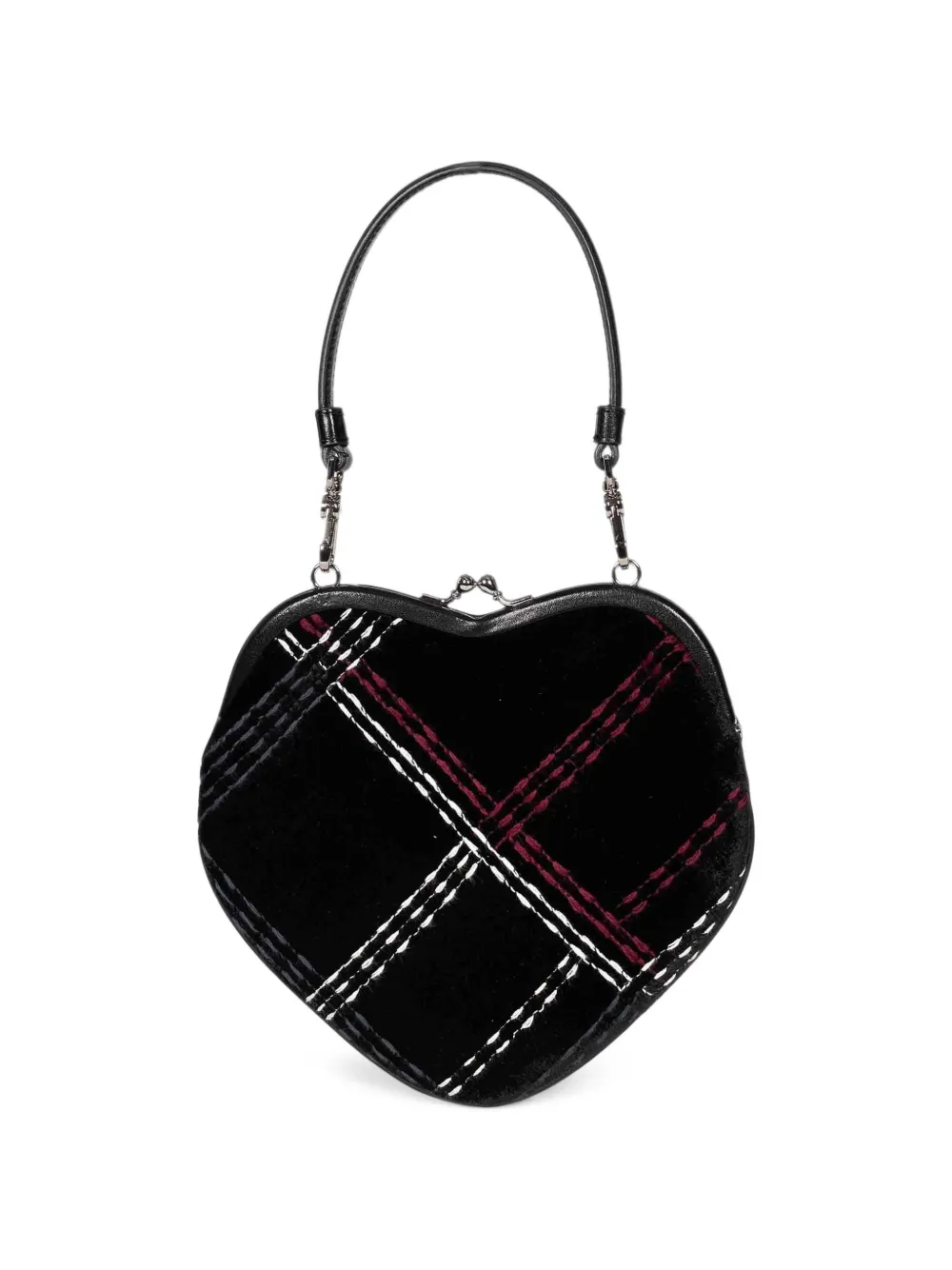Vivienne Westwood Belle Heart frame purse tote bag Zwart