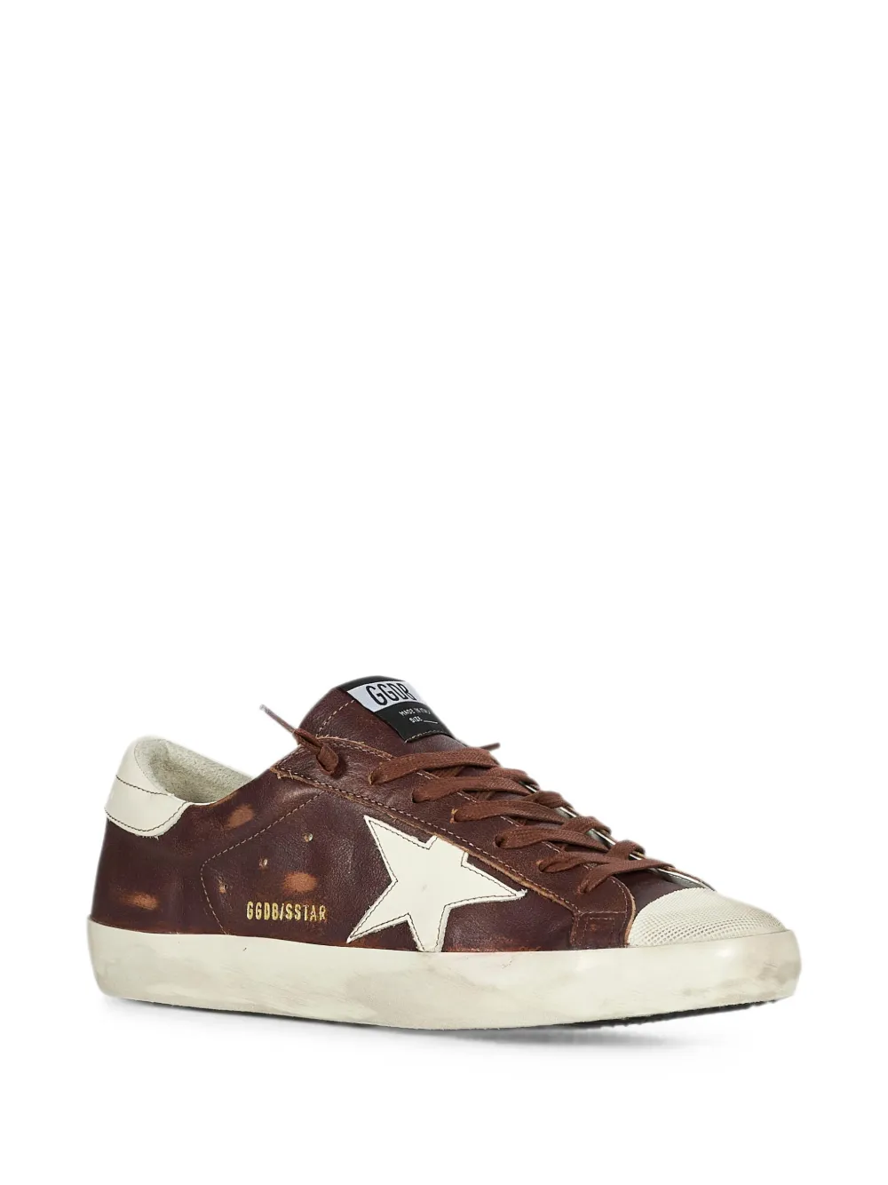 Golden Goose Super-Star sneakers met gerafeld-effect Bruin