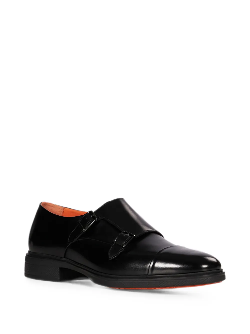 Santoni BMW 5 Touring double-strap monk shoes Zwart