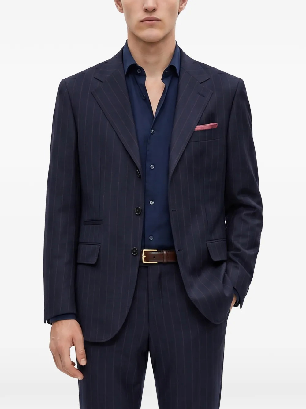 Brunello Cucinelli Blazer met krijtstreep Blauw