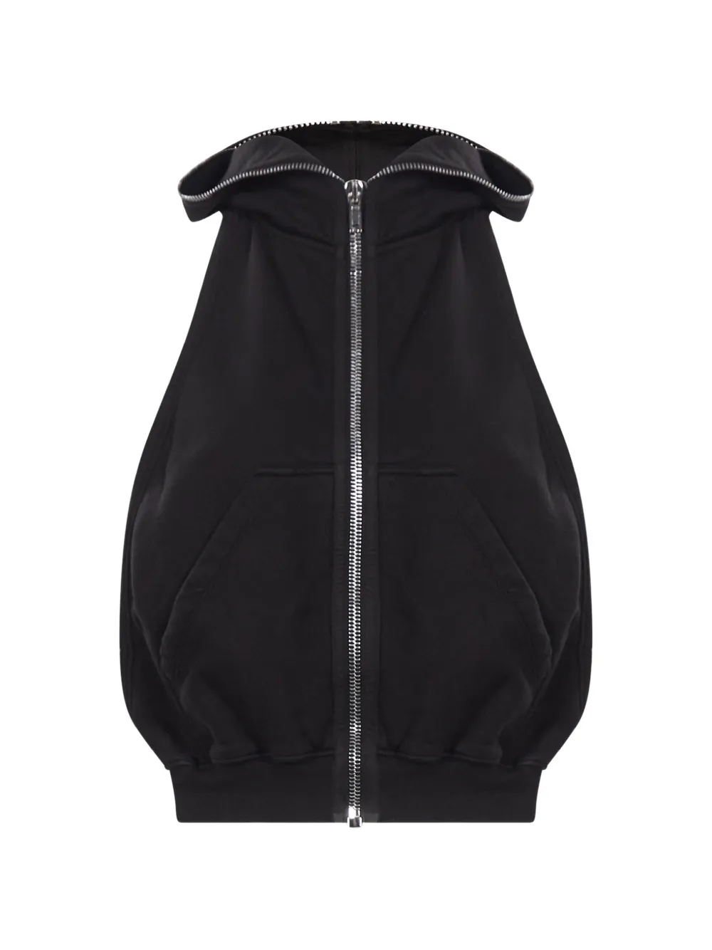 Rick Owens DRKSHDW zip-up sleeveless hoodie - Nero
