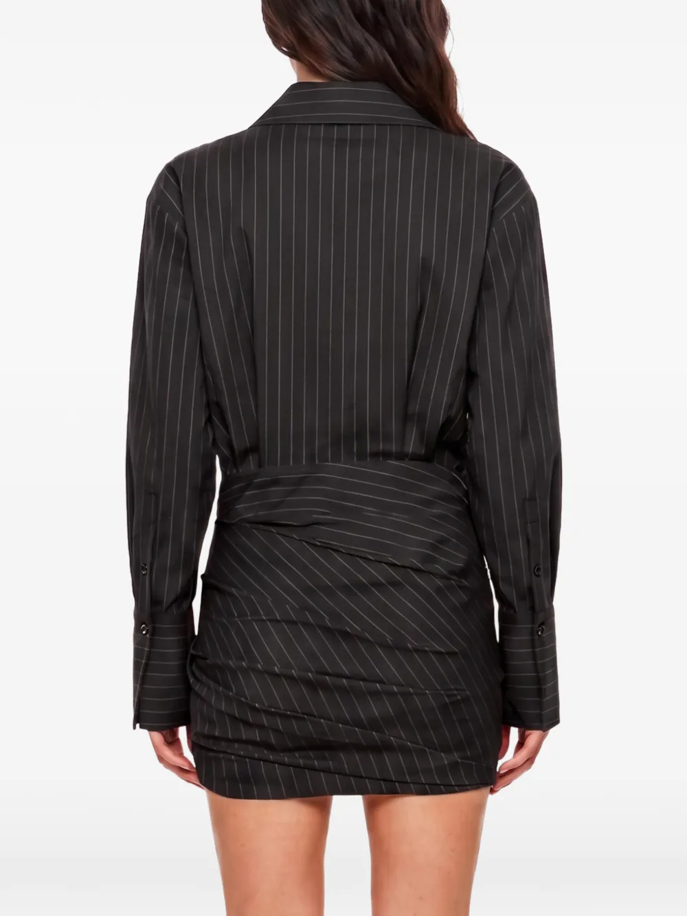 THE ANDAMANE Andrea mini-jurk met krijtstreep Zwart