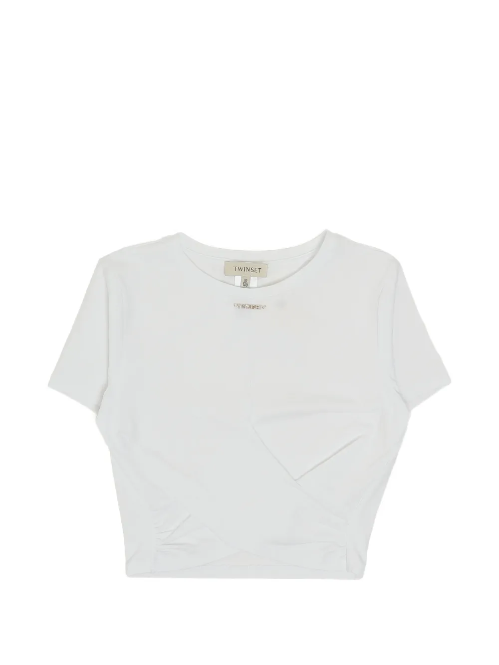 TWINSET Kids T-shirt con placca logo - Bianco