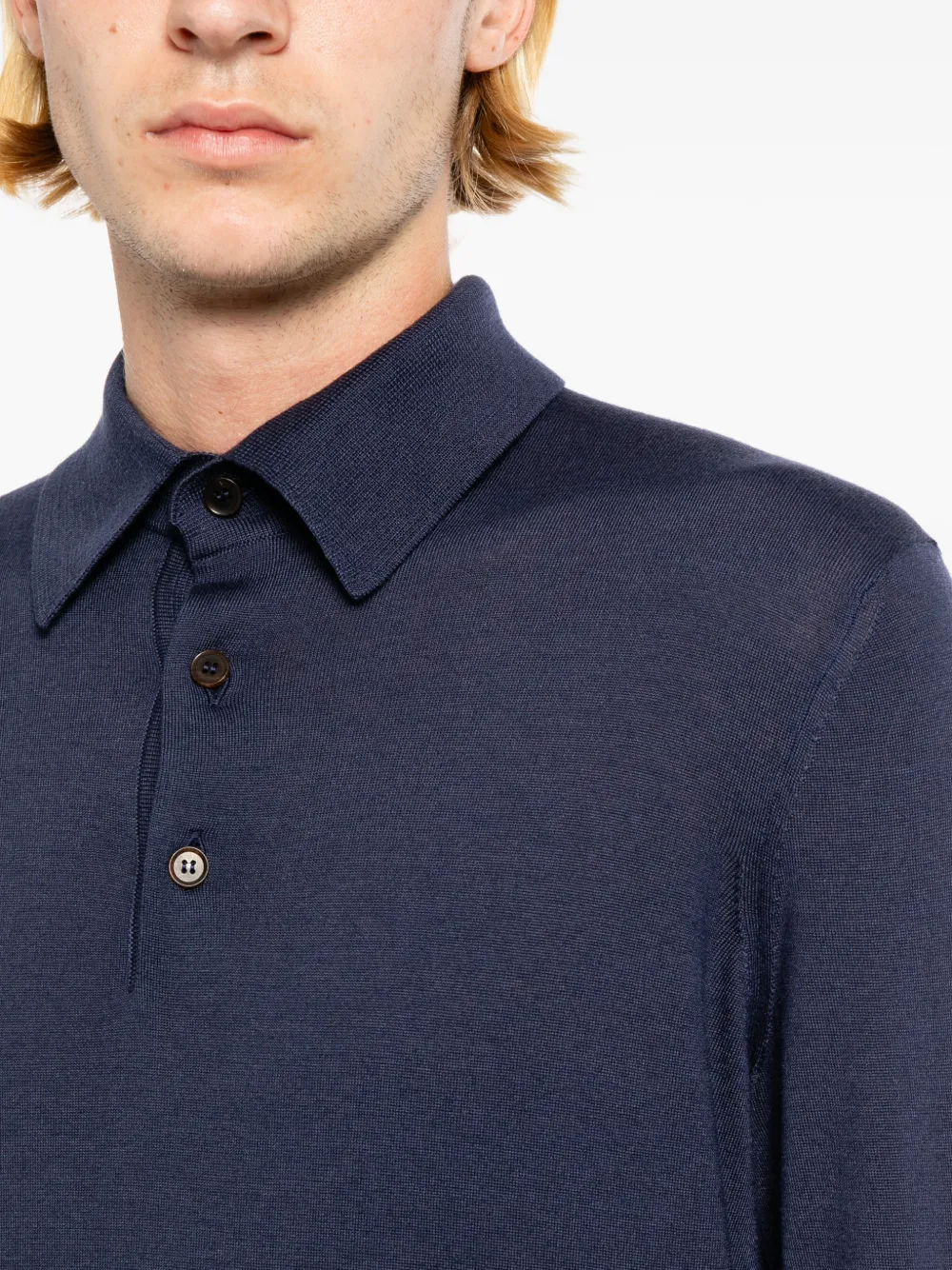 Zegna Kasjmier poloshirt Blauw