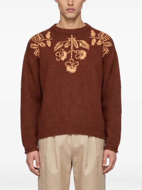 Baziszt embroidered crew-neck sweater