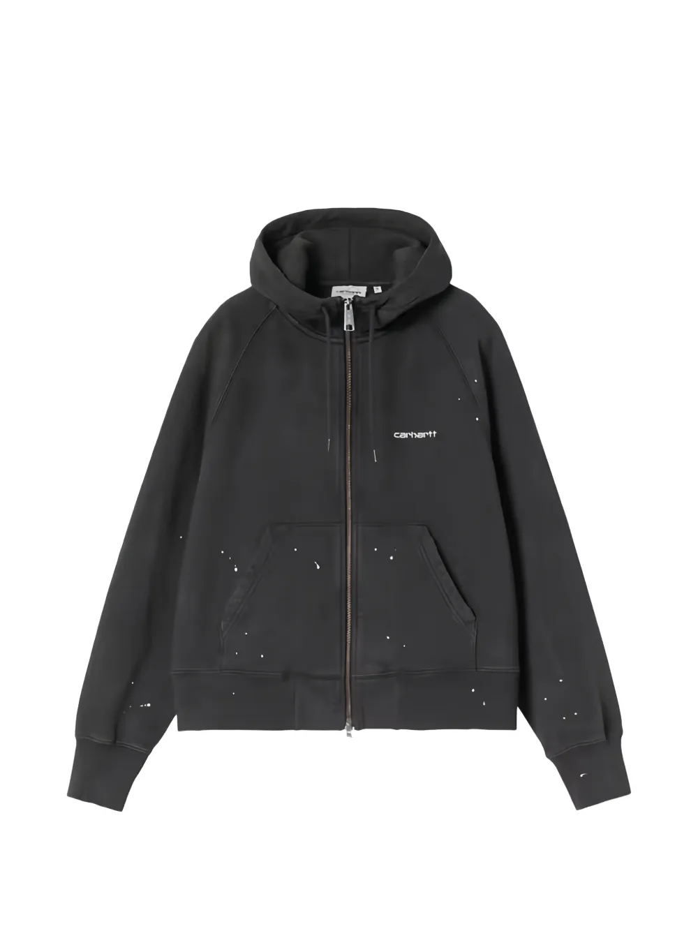 Carhartt WIP paint-splatter logo-print hoodie - Grau