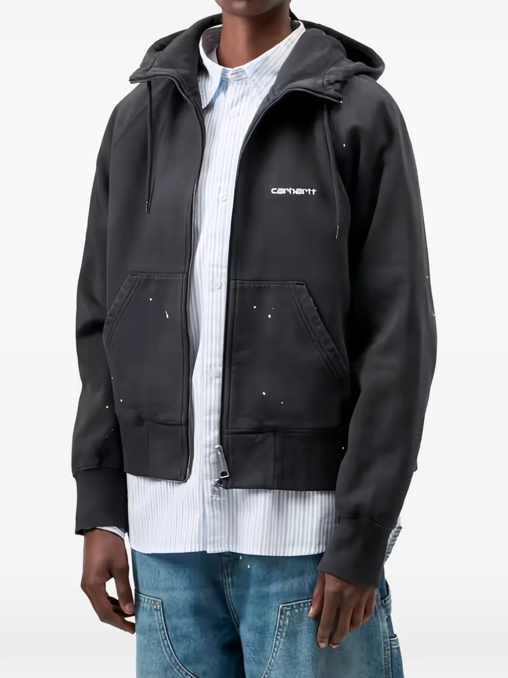 Carhartt WIP Hoodie met logoprint Grijs